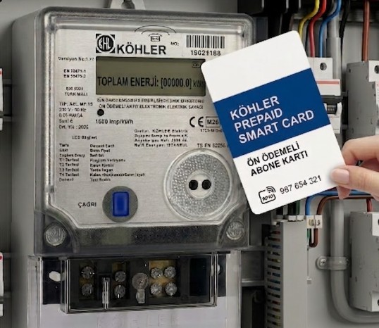 KÖHLER MF15 ön ödemeli sayaç ve KÖHLER Prepaid Smart Card abone kartı