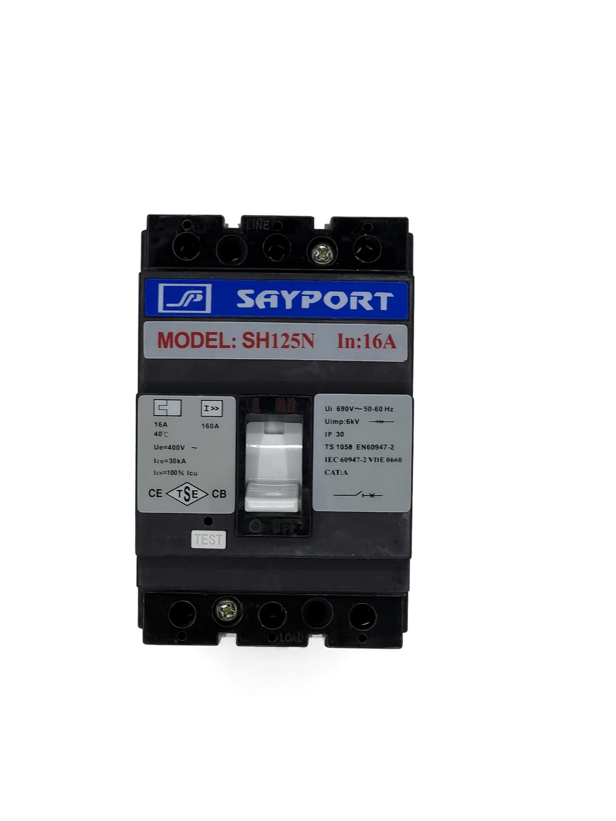 KÖHLER SAYPORT SH125N 16A Kompakt Şalter trifaze elektrik sayacı