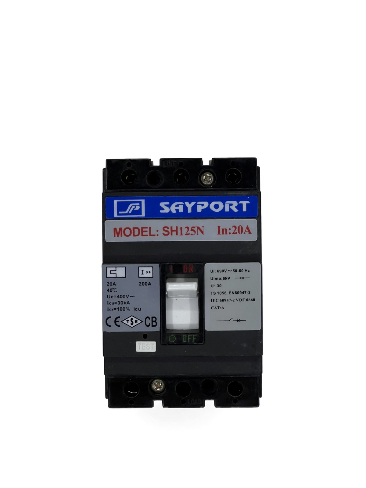 KÖHLER SAYPORT SH125N 20A Kompakt Şalter trifaze elektrik sayacı
