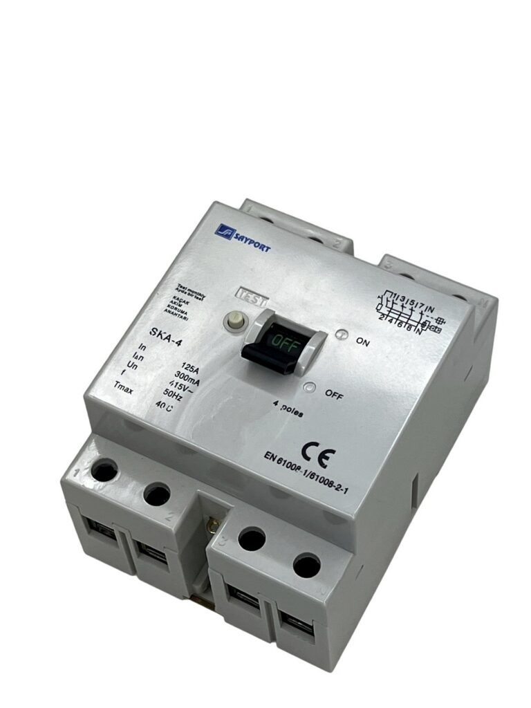 SAYPORT SKA-4 125A 300mA Kaçak Akım Rölesi (4 Kutuplu) - görsel 2