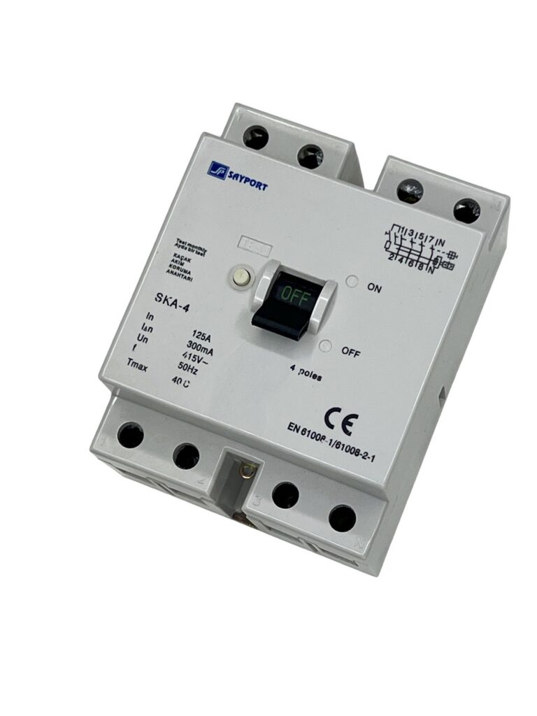 SAYPORT SKA-4 125A 300mA Kaçak Akım Rölesi (4 Kutuplu) - görsel 3