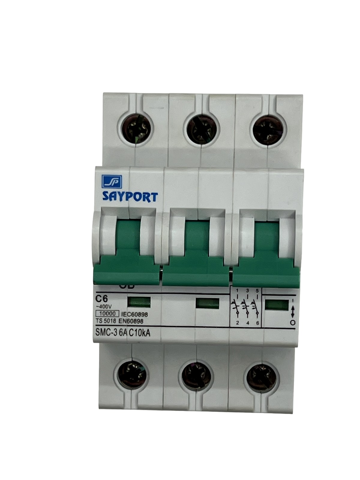 KÖHLER SAYPORT SMC-3 C6A 3 Kutuplu Otomatik Sigorta (10 kA) elektrik sayacı