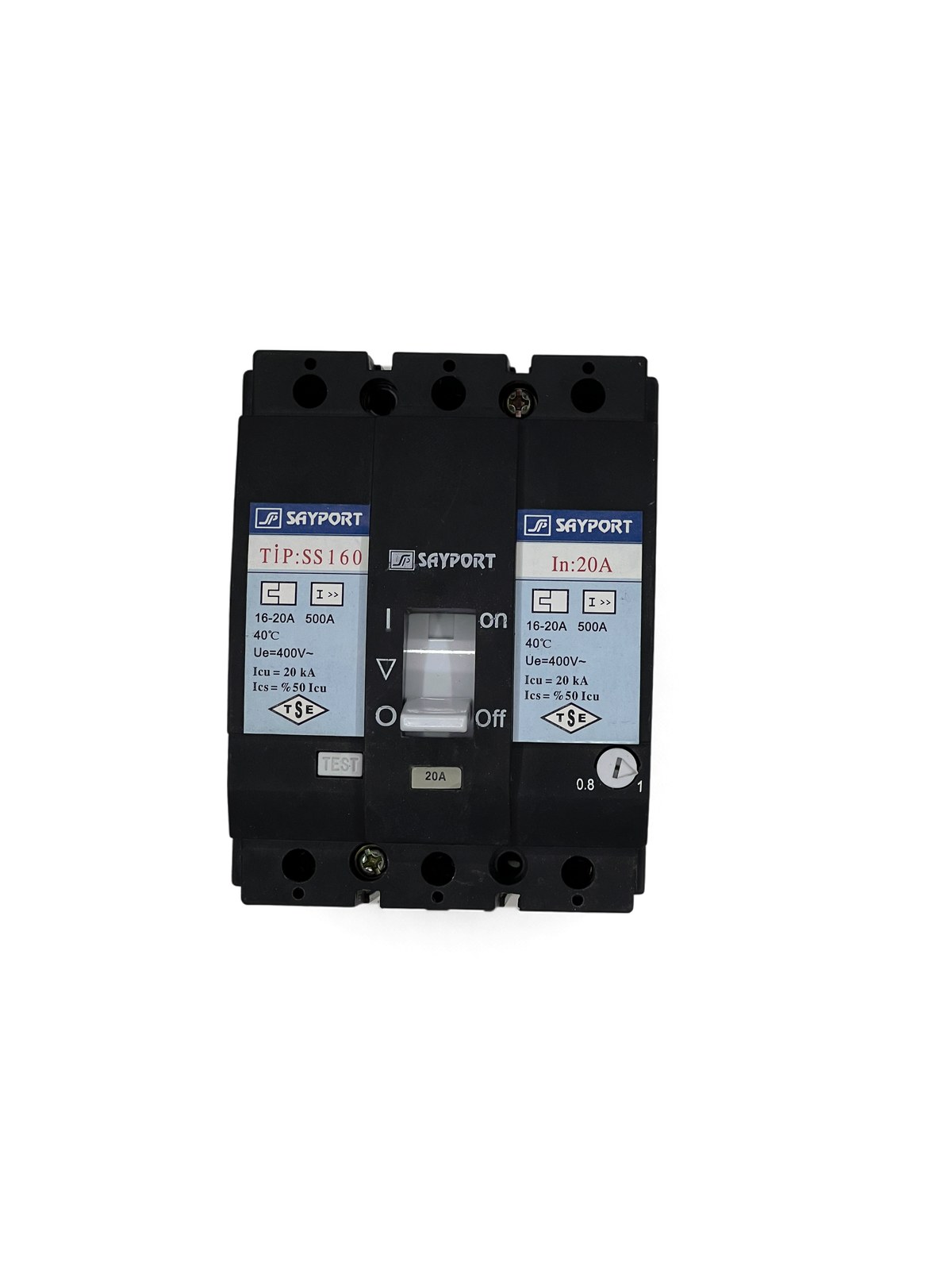 KÖHLER SAYPORT SS160 20A Kompakt Şalter (16–20 A Ayarlı) trifaze elektrik sayacı