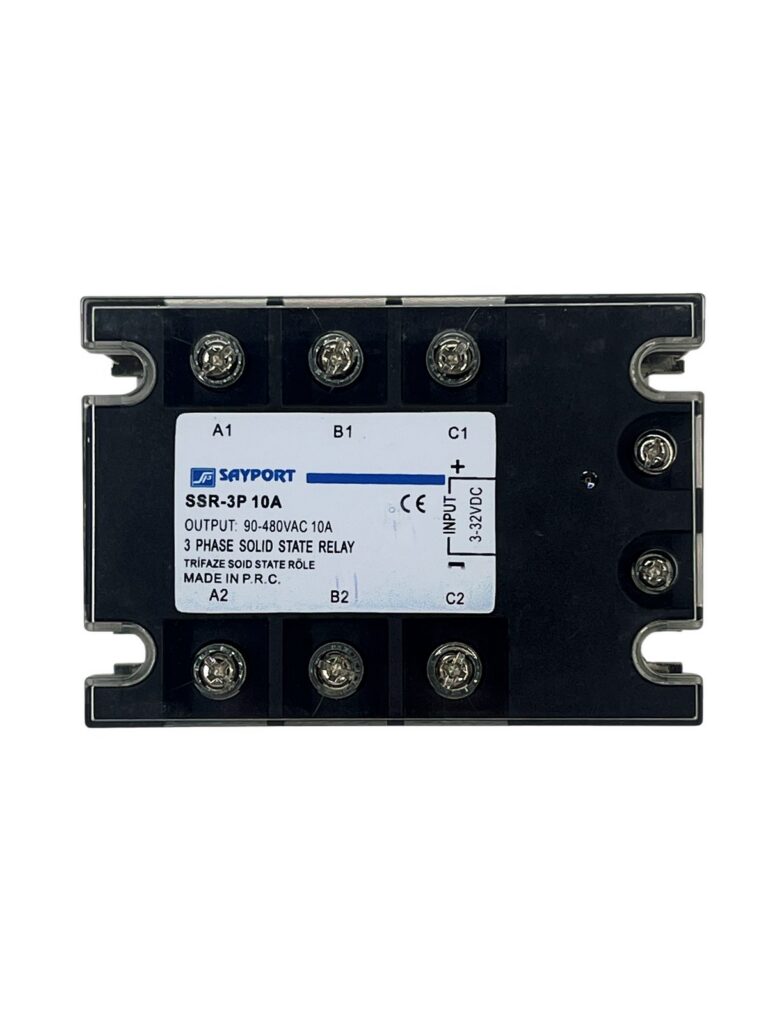 SAYPORT SSR-3P 10A Trifaze Solid State Röle (3–32 VDC Kontrol)