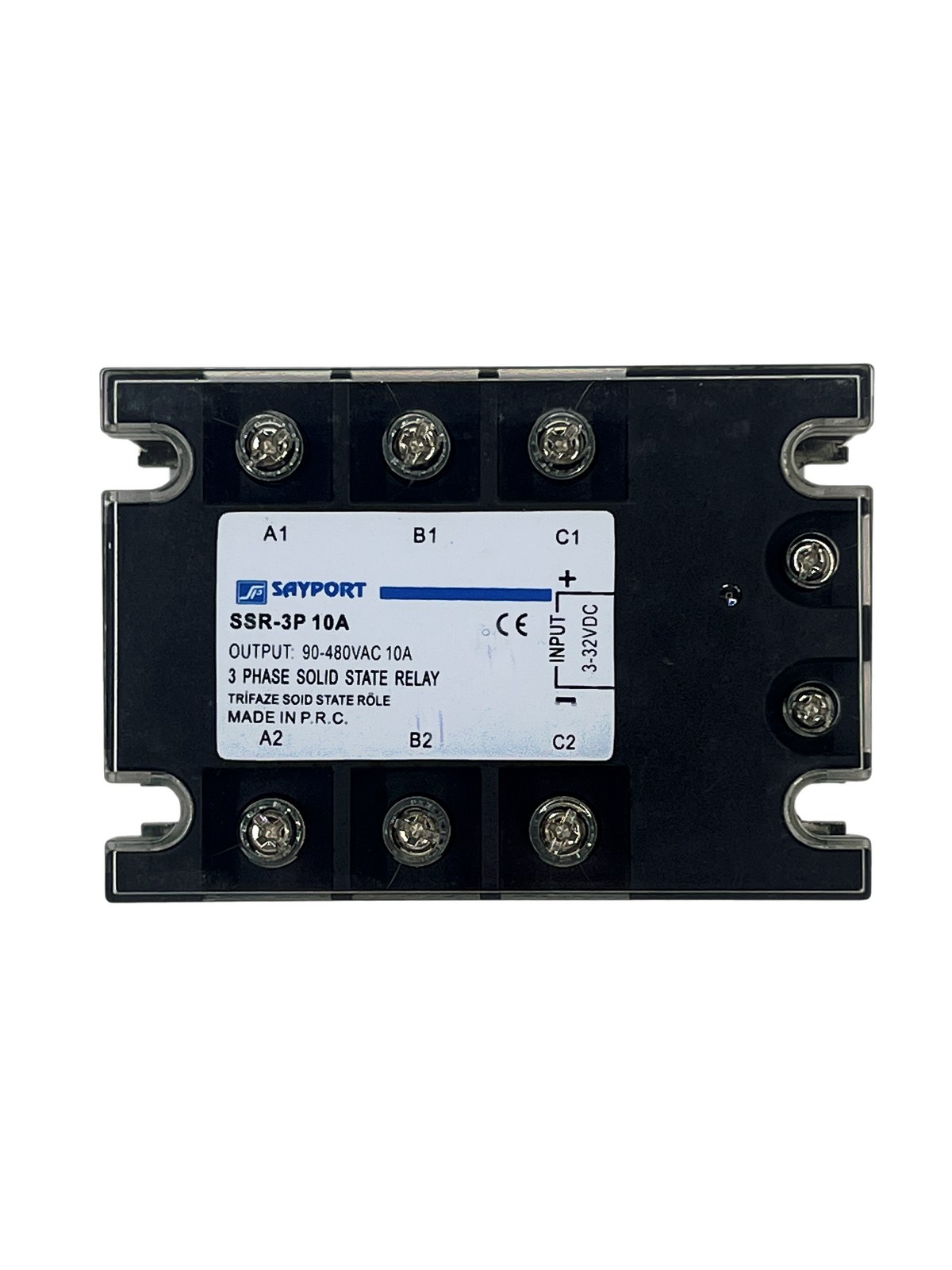 KÖHLER SAYPORT SSR-3P 10A Trifaze Solid State Röle (3–32 VDC Kontrol) trifaze elektrik sayacı