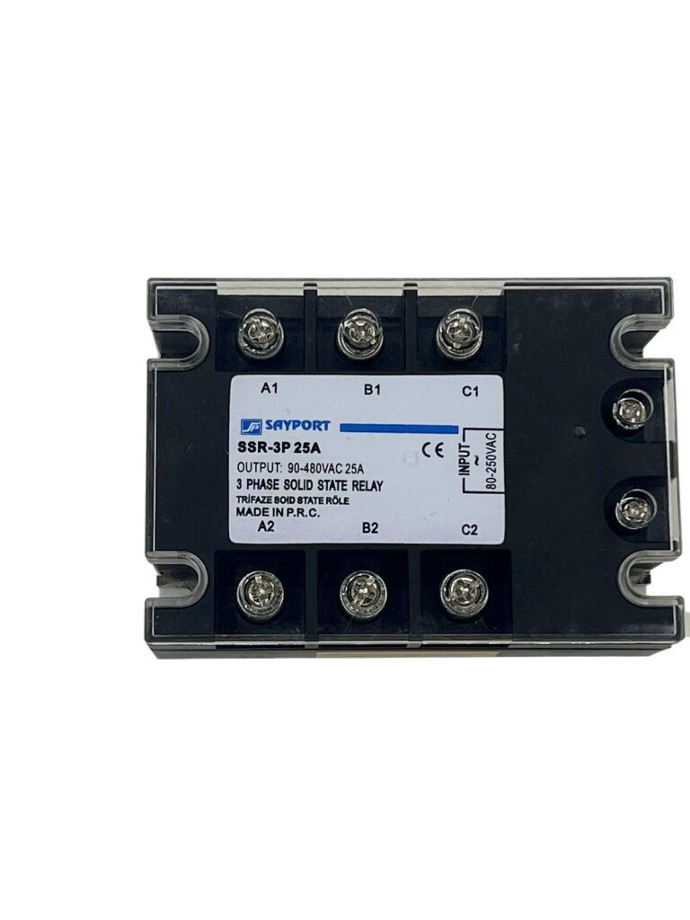 SAYPORT SSR-3P 25A Trifaze Solid State Röle (80–250 VAC Kontrol)