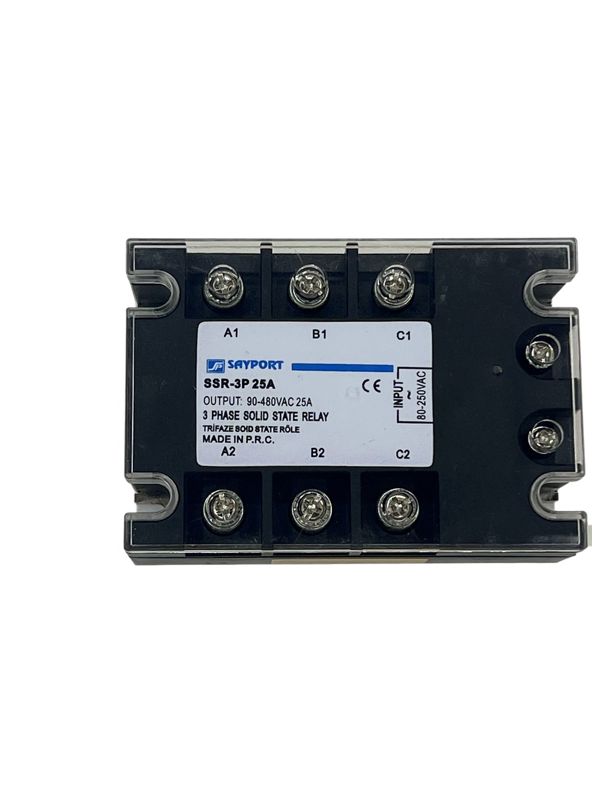 KÖHLER SAYPORT SSR-3P 25A Trifaze Solid State Röle (80–250 VAC Kontrol) trifaze elektrik sayacı