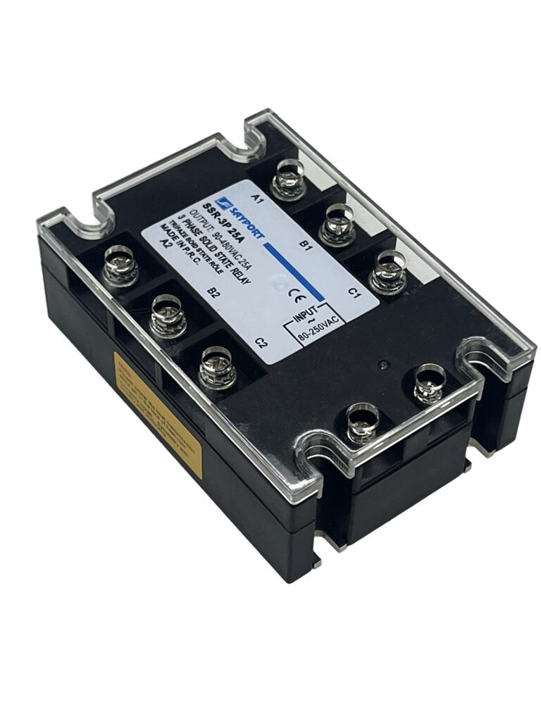 SAYPORT SSR-3P 25A Trifaze Solid State Röle (80–250 VAC Kontrol) - görsel 2