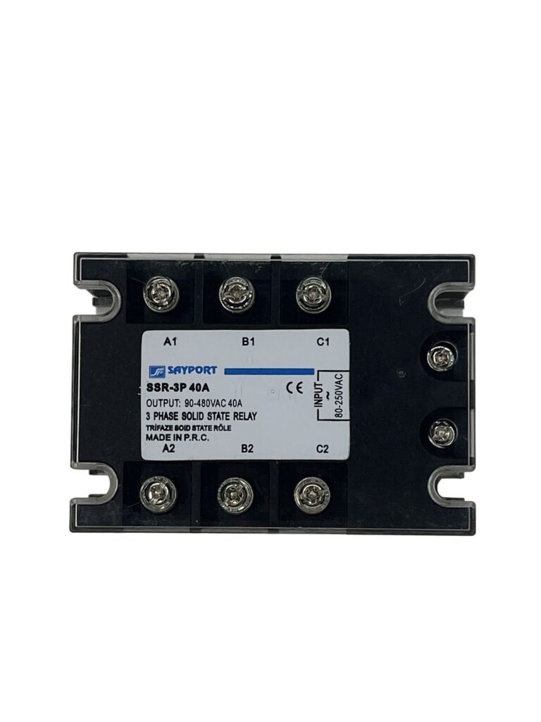 SAYPORT SSR-3P 40A Trifaze Solid State Röle (80–250 VAC Kontrol)