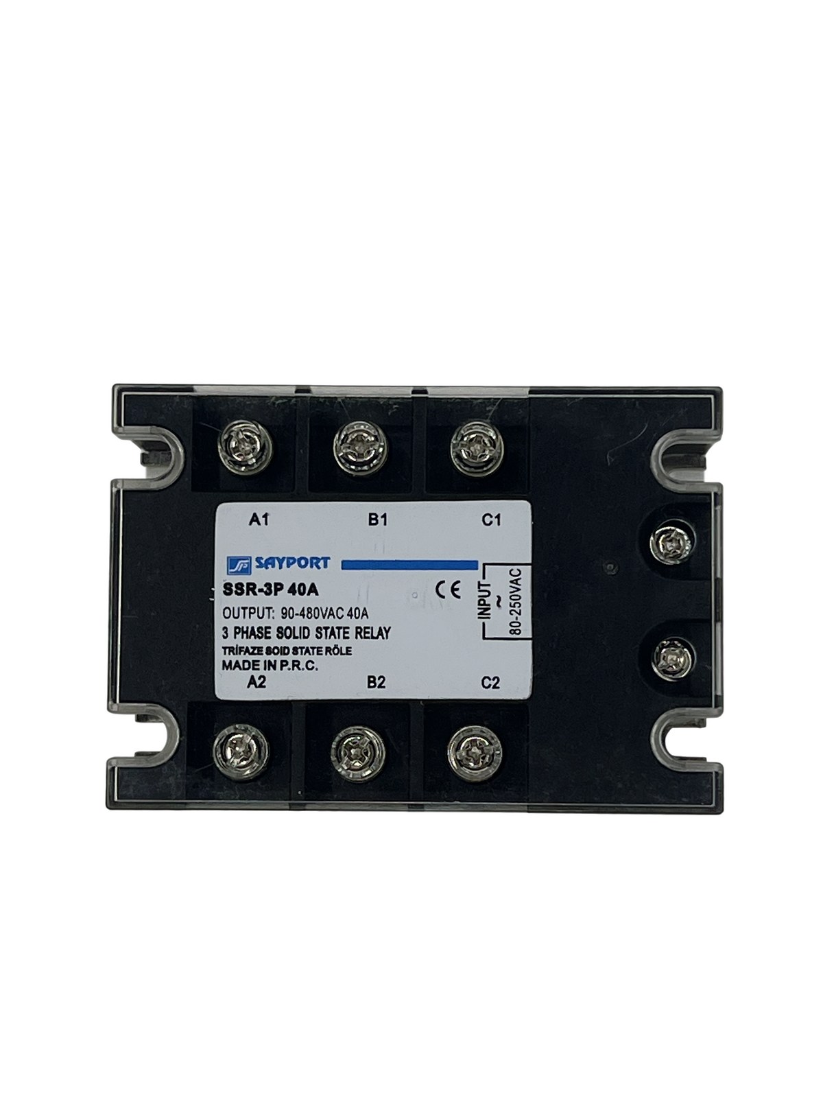 KÖHLER SAYPORT SSR-3P 40A Trifaze Solid State Röle (80–250 VAC Kontrol) trifaze elektrik sayacı