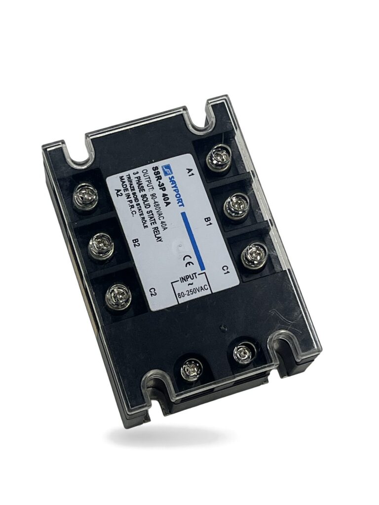 SAYPORT SSR-3P 40A Trifaze Solid State Röle (80–250 VAC Kontrol) - görsel 2