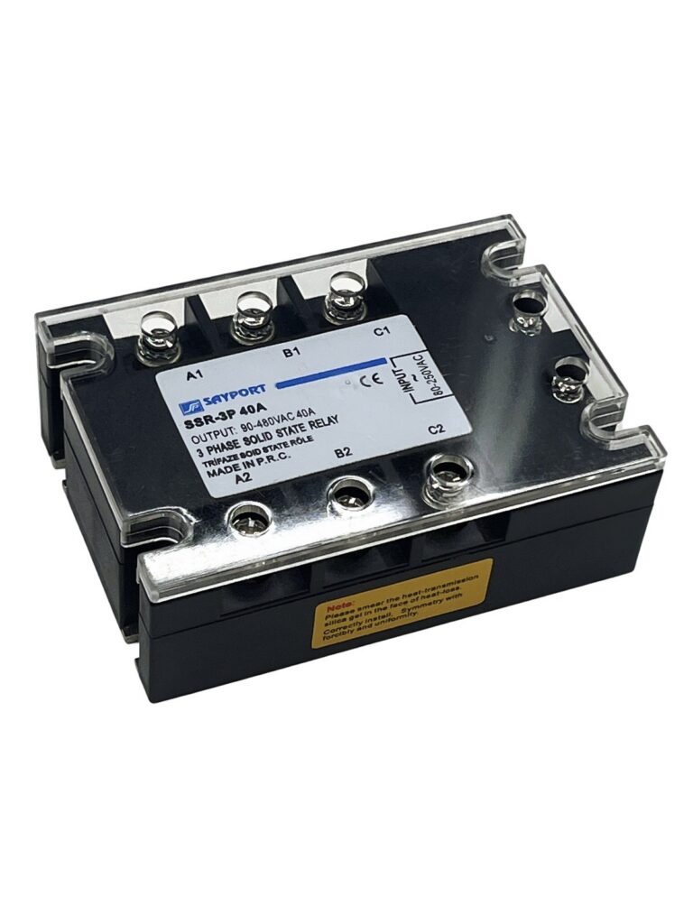 SAYPORT SSR-3P 40A Trifaze Solid State Röle (80–250 VAC Kontrol) - görsel 4
