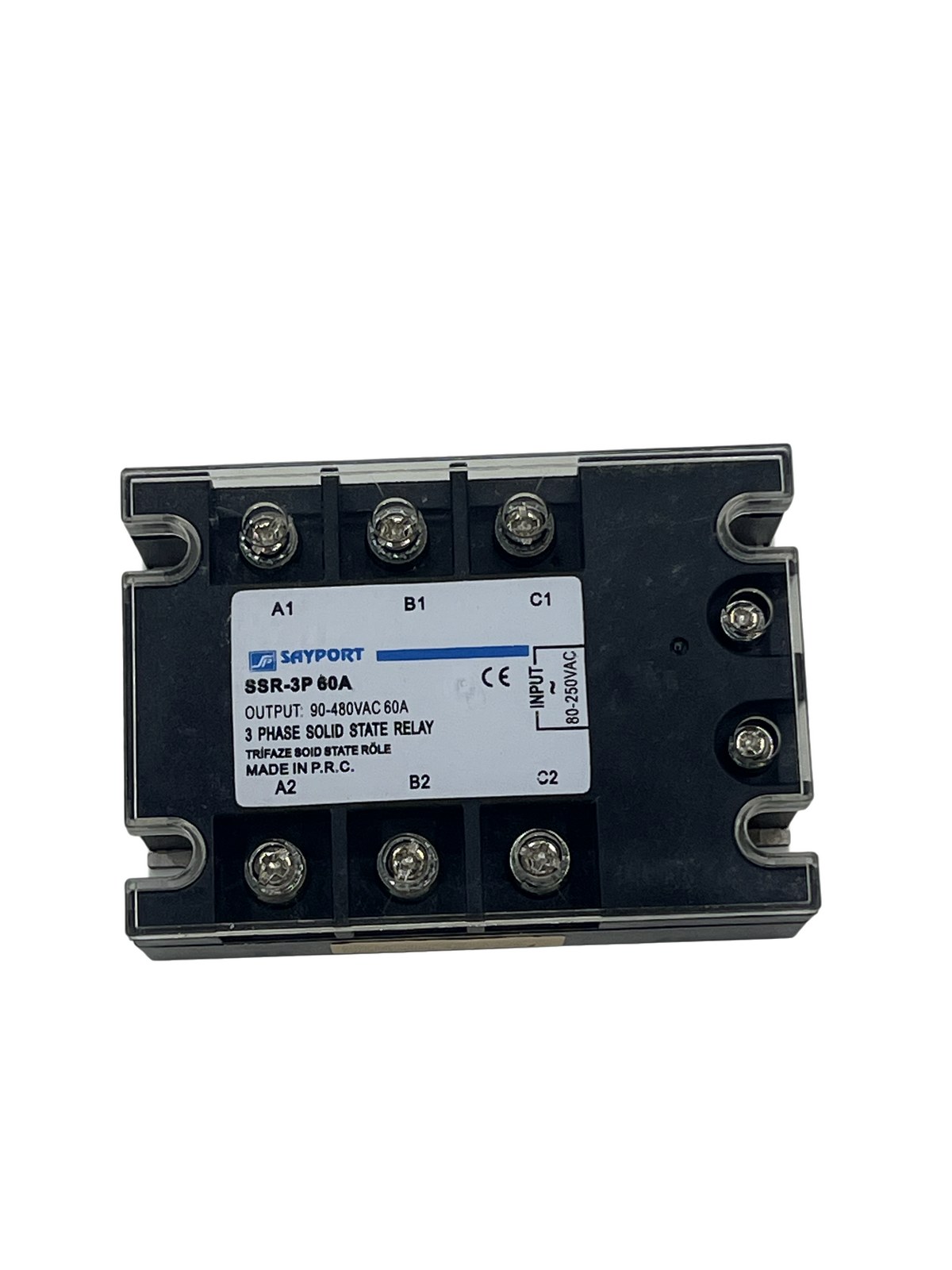 KÖHLER SAYPORT SSR-3P 60A Trifaze Solid State Röle (80–250 VAC Kontrol) trifaze elektrik sayacı