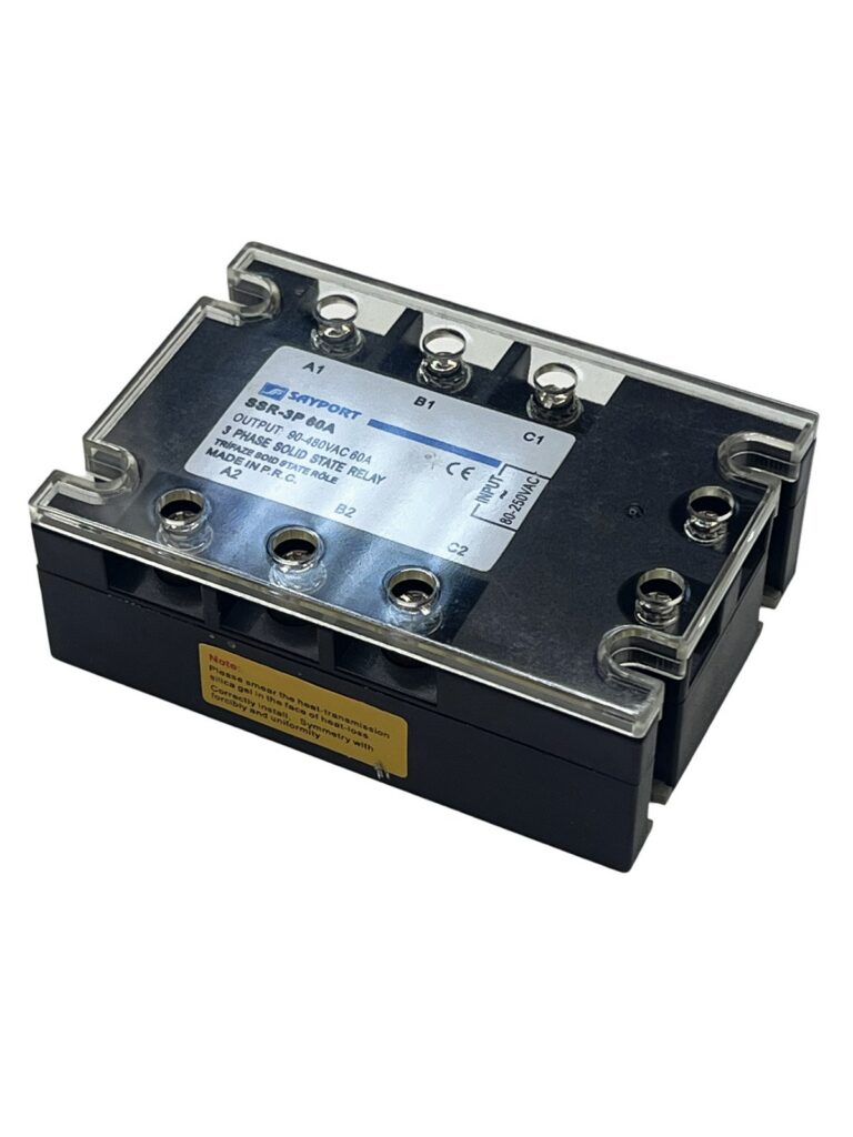 SAYPORT SSR-3P 60A Trifaze Solid State Röle (80–250 VAC Kontrol) - görsel 2